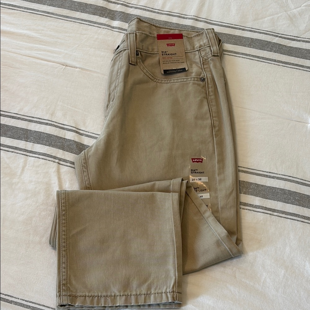 Levi's Khaki Straight Fit Jeans